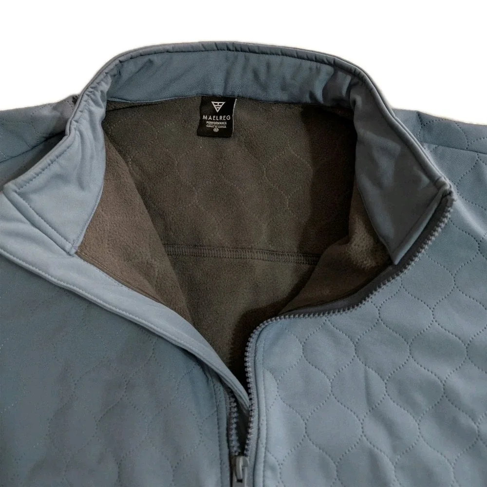 Maelreg Performance Blue Quilted Full Zip Jacket‎ Men's Medium